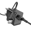 МЕРЕЖЕВИЙ ЗАРЯДНИЙ ПРИСТРІЙ BOROFONE BAS11A ERUDITE SINGLE PORT 1USB, 2.1A+ CABLE TYPE-C, ЧОРНИЙ