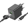 МЕРЕЖЕВИЙ ЗАРЯДНИЙ ПРИСТРІЙ BOROFONE BAS12A ERUDITE SINGLE PORT 18W, QC3.0, 1USB + MICRO, ЧОРНИЙ