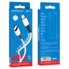 КАБЕЛЬ PD BOROFONE BX79 SILICONE CHARGING DATA CABLE TYPE-C TO LIGHTNING 20W, 1M, БІЛИЙ