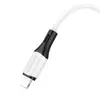 КАБЕЛЬ PD BOROFONE BX79 SILICONE CHARGING DATA CABLE TYPE-C TO LIGHTNING 20W, 1M, БІЛИЙ