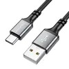 КАБЕЛЬ BOROFONE BX83 FAMOUS SILICONE CHARGING ДЛЯ TYPE-C 3A, 1M, ЧОРНИЙ