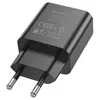 МЕРЕЖЕВИЙ ЗАРЯДНИЙ ПРИСТРІЙ BOROFONE BA72A SPRING 18W, QC3.0, 1USB, ЧОРНИЙ