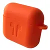 ЧОХОЛ ДЛЯ AIRPODS 3 СИЛІКОНОВИЙ 2MM LOGO 2IN1 (+ КАРАБИН) (ТЕХ. ПАК) ПОМАРАНЧЕВИЙ