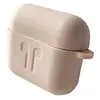 ЧОХОЛ ДЛЯ AIRPODS 3 СИЛІКОНОВИЙ 2MM LOGO 2IN1 (+ КАРАБИН) (ТЕХ. ПАК) РОЖЕВИЙ SAND