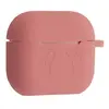 ЧОХОЛ ДЛЯ AIRPODS 3 СИЛІКОНОВИЙ 2MM LOGO 2IN1 (+ КАРАБИН) (ТЕХ. ПАК) DARK РОЖЕВИЙ