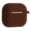 ЧОХОЛ ДЛЯ AIRPODS 3 СИЛІКОНОВИЙ 2MM LOGO 2IN1 (+ КАРАБИН) (ТЕХ. ПАК) BROWN