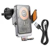 БЕЗДРОТОВИЙ АВТОМОБІЛЬНИЙ ЗАРЯДНИЙ ПРИСТРІЙ HOCO HW7 TRANSPARENT DISCOVERY EDITION WIRELESS FAST CHARGING, ЧОРНИЙ