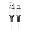 КАБЕЛЬ BOROFONE BX79 SILICONE CHARGING ДЛЯ TYPE-C 3A, 1M, БІЛИЙ