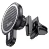 БЕЗДРОТОВИЙ АВТОМОБІЛЬНИЙ ЗАРЯДНИЙ ПРИСТРІЙ HOCO CA85 ULTRA-FAST MAGNETIC WIRELESS CAR HOLDER MAGSAFE7,5W, 5-15W, ЧОРНИЙ