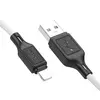 КАБЕЛЬ HOCO X90 COOL SILICONE CHARGING DATA CABLE ДЛЯ LIGHTNING, 2,4A, 1M, БІЛИЙ