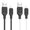 КАБЕЛЬ HOCO X90 COOL SILICONE CHARGING DATA CABLE ДЛЯ LIGHTNING, 2,4A, 1M, БІЛИЙ