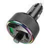 АВТОМОБІЛЬНИЙ ЗАРЯДНИЙ ПРИСТРІЙ + FM МОДУЛЯТОР HOCO E82 GUERRERO, 2XUSB-A, 1XTYPE-C, PD30W, QC3.0, СІРИЙ