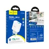 МЕРЕЖЕВИЙ ЗАРЯДНИЙ ПРИСТРІЙ HOCO C105A STAGE 1TYPE-C, 1USB-A, PD20W, QC3.0, 3A, БІЛИЙ