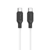 КАБЕЛЬ PD HOCO X90 COOL SILICONE CHARGING DATA CABLE PD-TO-TYPE-C 3A, PD60W, 1M, БІЛИЙ