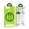 КАБЕЛЬ HOCO U121 GOLD STANDARD TRANSPARENT DISCOVERY EDITION CHARGING DATA CABLE LIGHTNING 1M, ЧОРНИЙ