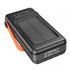 ЗОВНІШНІЙ АКУМУЛЯТОР POWER BANK HOCO DB33 PLUS RISING ІЗ СОНЯЧНОЮ ПАНЕЛЛЮ 22.5W+PD20W SUN SOLAR 30 000MAH, ЧОРНИЙ