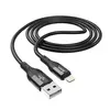 КАБЕЛЬ HOCO X72 CREATOR SILICONE CHARGING DATA CABLE ДЛЯ LIGHTNING 2,4A, 1M, ЧОРНИЙ