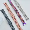 РЕМІНЕЦЬ ДЛЯ XIAOMI MI BAND 8, 9, 10 3-BEAD METAL BAND ПУРПУРОВИЙ