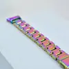 РЕМІНЕЦЬ ДЛЯ XIAOMI MI BAND 8, 9, 10 3-BEAD METAL BAND ПУРПУРОВИЙ