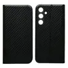 ЧЕХОЛ-КНИЖКА CARBONE ДЛЯ SAMSUNG S24 FE, ЧОРНИЙ