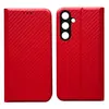 ЧЕХОЛ-КНИЖКА CARBONE ДЛЯ SAMSUNG S24 FE ЧЕРВОНИЙ