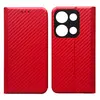 ЧЕХОЛ-КНИЖКА CARBONE ДЛЯ REDMI NOTE 14S ЧЕРВОНИЙ