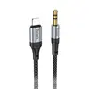 АДАПТЕР АУДІО HOCO UPA26 FRESH DIGITAL AUDIO CONVERSION CABLE LIGHTNING 1M, ЧОРНИЙ