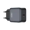 МЕРЕЖЕВИЙ ЗАРЯДНИЙ ПРИСТРІЙ XO L155 (EU) PD30W 1TYPE-C FAST CHARGER, ЧОРНИЙ