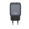 МЕРЕЖЕВИЙ ЗАРЯДНИЙ ПРИСТРІЙ XO L156 (EU) PD30W, QC18W (1A1C) FAST CHARGER, ЧОРНИЙ