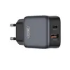 МЕРЕЖЕВИЙ ЗАРЯДНИЙ ПРИСТРІЙ XO L156 (EU) PD30W, QC18W (1A1C) FAST CHARGER, ЧОРНИЙ