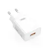 МЕРЕЖЕВИЙ ЗАРЯДНИЙ ПРИСТРІЙ XO L127 USB-A QC18W FAST CHARGING CHARGER WITH LIGHTNING CABLE, БІЛИЙ