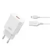МЕРЕЖЕВИЙ ЗАРЯДНИЙ ПРИСТРІЙ XO L127 USB-A QC18W FAST CHARGING CHARGER WITH LIGHTNING CABLE, БІЛИЙ
