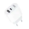 МЕРЕЖЕВИЙ ЗАРЯДНИЙ ПРИСТРІЙ XO L97 A+C DUAL PORT HOME CHARGER WITH MICRO CABLE, БІЛИЙ