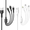 КАБЕЛЬ XO NB230 2.4A ROCK SERIES 3IN1 DATA CABLE, ЧОРНИЙ