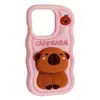 ЧОХОЛ CAPYBARA ДЛЯ IPHONE 14 PRO MAX, 15 PRO MAX LIGHT РОЖЕВИЙ