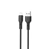 КАБЕЛЬ XO NB230 2.4A ROCK SERIES LIGHTNING DATA CABLE, ЧОРНИЙ