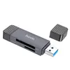 КАРТРИДЕР HOCO HB45 SPIRIT 2IN1 USB, TYPE-C 3.0 CARD READER, СІРИЙ