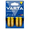 БАТАРЕЙКА VARTA LONGLIFE AA LR6 BLISTER 4 (4, 80, 400), (3768)