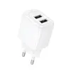МЕРЕЖЕВИЙ ЗАРЯДНИЙ ПРИСТРІЙ HOCO CS51A SURPLUS DUAL-PORT CHARGER 2USB, 2,4A, БІЛИЙ