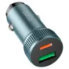 АВТОМОБІЛЬНИЙ ЗАРЯДНИЙ ПРИСТРІЙ HOCO Z49B LEVEL PD38W (1C1A) CAR CHARGER METAL, СІРИЙ
