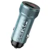 АВТОМОБІЛЬНИЙ ЗАРЯДНИЙ ПРИСТРІЙ HOCO Z49B LEVEL PD38W (1C1A) CAR CHARGER METAL, СІРИЙ