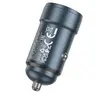 АВТОМОБІЛЬНИЙ ЗАРЯДНИЙ ПРИСТРІЙ HOCO Z57 GLORIOUS SINGLE-PORT PD30W CAR CHARGER METAL, СІРИЙ