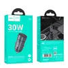 АВТОМОБІЛЬНИЙ ЗАРЯДНИЙ ПРИСТРІЙ HOCO Z57 GLORIOUS SINGLE-PORT PD30W CAR CHARGER METAL, СІРИЙ