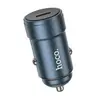 АВТОМОБІЛЬНИЙ ЗАРЯДНИЙ ПРИСТРІЙ HOCO Z57 GLORIOUS SINGLE-PORT PD30W CAR CHARGER METAL, СІРИЙ