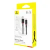 КАБЕЛЬ BASEUS DURA SERIES USB-A TO TYPE-C 60W 1M, ЧОРНИЙ-ЧЕРВОНИЙ P10377802U01-01