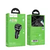 АВТОМОБІЛЬНИЙ ЗАРЯДНИЙ ПРИСТРІЙ HOCO Z58A RANK 48W DUAL PORT PD30W, QC3.0, CAR CHARGER, ЧОРНИЙ