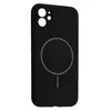 MR4_143634 Чохол silicone case full camera fine ring magsafe для iphone 11, чорний 