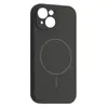 MR4_143647 Чохол silicone case full camera fine ring magsafe для iphone 14 charcoal, сірий, чорний 