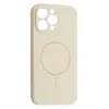 ЧОХОЛ SILICONE CASE FULL CAMERA FINE RING MAGSAFE ДЛЯ IPHONE 15 PRO MAX ANTIQUE, БІЛИЙ