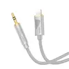 АДАПТЕР АУДІО HOCO UPA30 FRIEND DIGITAL AUDIO CONVERSION CABLE LIGHTNING 1M, СІРИЙ